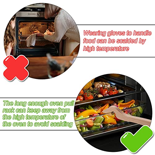 Luter 77448 Wooden Oven Rack Puller, Practical Oven Puller Stick Oven Puller Pusher Tool For Toaster Oven Air Fryer Prevent Burns Baking Kitchen Appliances thumb #4