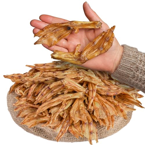 All Natural Duck Feet Dog Treats (50 pcs) | Dehydrated for Freshness | Supports Joint Health with Glucosamine and Chondroitin | Promotes Dental Hygiene | Perfect for Small and Medium Dogs