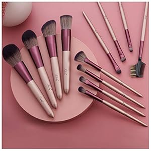 Set de brochas de maquillaje profesional Subsky 12 piezas Pinceles de maquillaje Set Premium Synthetic Foundation Brush…