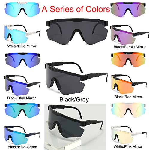Nidovix Fashion Sports Polarized Sunglasses For Men Women Outdoor Cycling Sun Glasses 100% Uv Protection Goggles (Black/Black) #TOP5