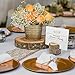 THE TWIDDLERS - 50 Pine Wood Rustic Table Place Card Name Holders for Weddings & Events - Menu & Photo Holders for Events, Card Stand Name & Number Holders - 3cm