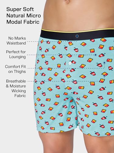 Image of Bummer Micro Modal Boxer Shorts for Men - Ultra Soft & Breathable, 3 Times Softer Than Cotton, Anti-Bacterial, Stretchable for Ultimate Comfort & Style, Pack of 1 (A Shark Tank Product)