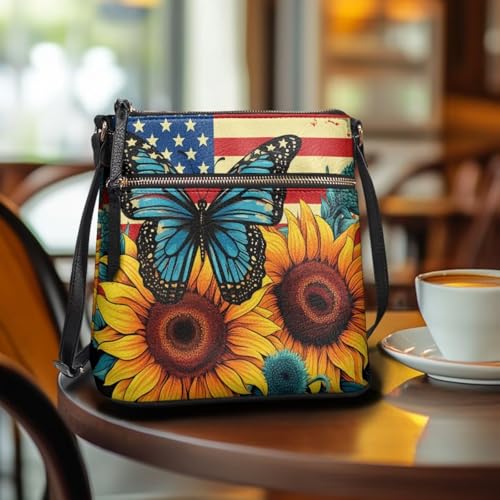 Image of Leather Women Crossbody Hobo Bag Satchel Purse Handbag with Adjustable Shoulder Strap and Zipper Pockets