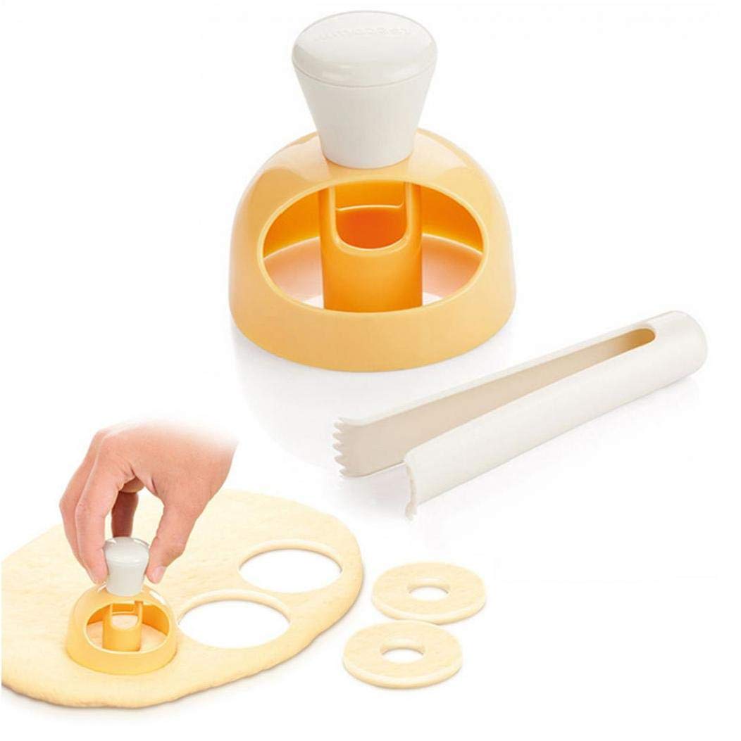 Lankater Style 1 Plastic Donut Cake Mould Diy Fried Doughnut Cutter With Plier Biscuit Stamp Moulds Kitchen Baking Tool 1 Set