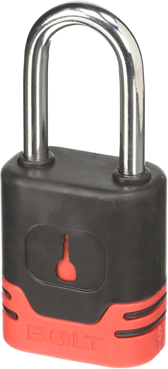 BOLT Lock 7018518 Padlock GM Late Model, Black/Red