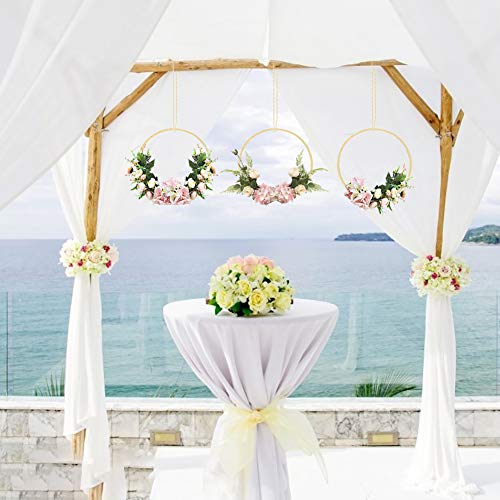 Set di 5 anelli a cerchio in legno di bambù