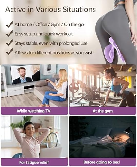 Thigh Trainer Kegel Exerciser, Pelvic Floor Trainer, Kegel Trainer for Postpartum Rehabilitation, Trimmer Inner Thigh, Thigh Toner Workout,