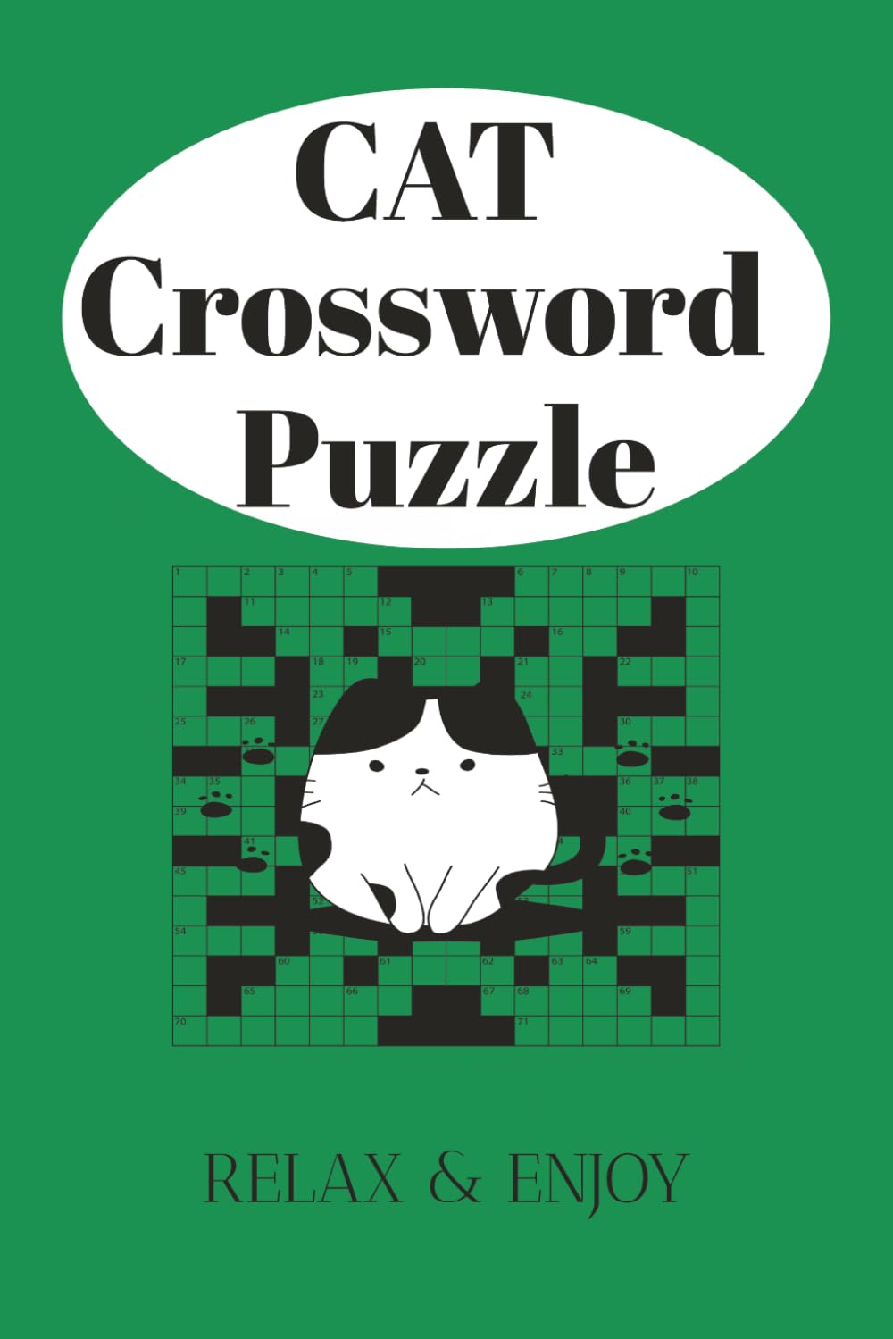 Cat Crossword Puzzle: Crossword puzzles with easy to read print about Cats, Felines, Kittens and More | 50+ puzzles | 6x9 Inch book | 110 pages | great ... puzzle book | Gift | Vacations
