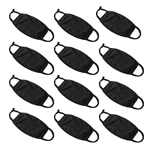 WITHMOONS 12PCS Cotton Face Mouth Bandana Dustproof Facial Multiple Layers Cover Reusable Washable