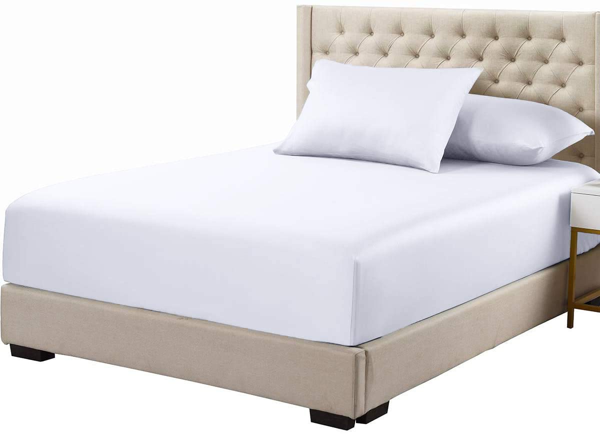 Royal Hotel Bedding King Size białe jedwabiste miękkie poszewki na poduszki na łóżko 100% wiskoza poszewki na poduszki, wiskoza z bambusa, 2 szt. poszewki na poduszki