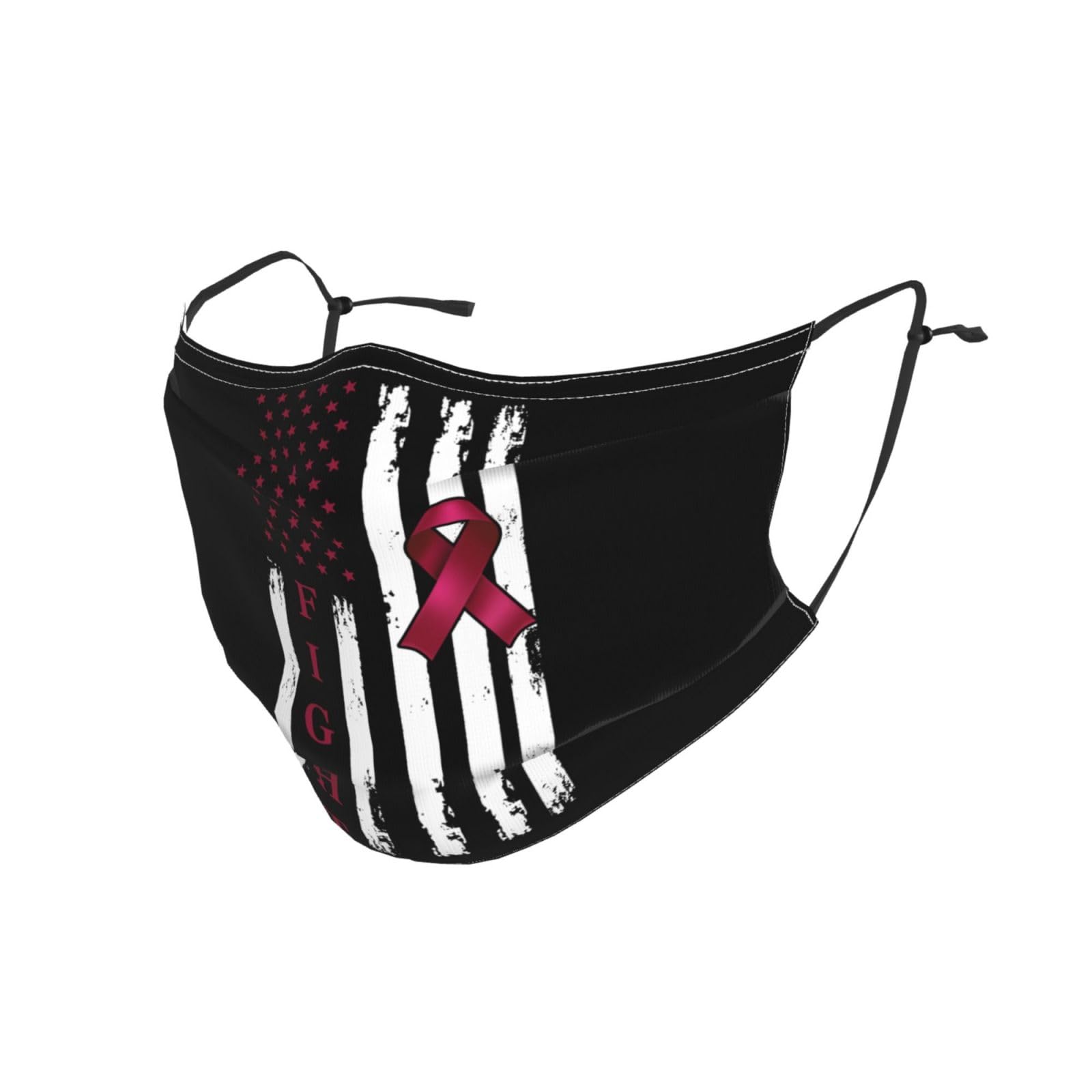 Piguncle Multiple Myeloma Awareness US Flag Premium Masks Breathe Easy Stay Black