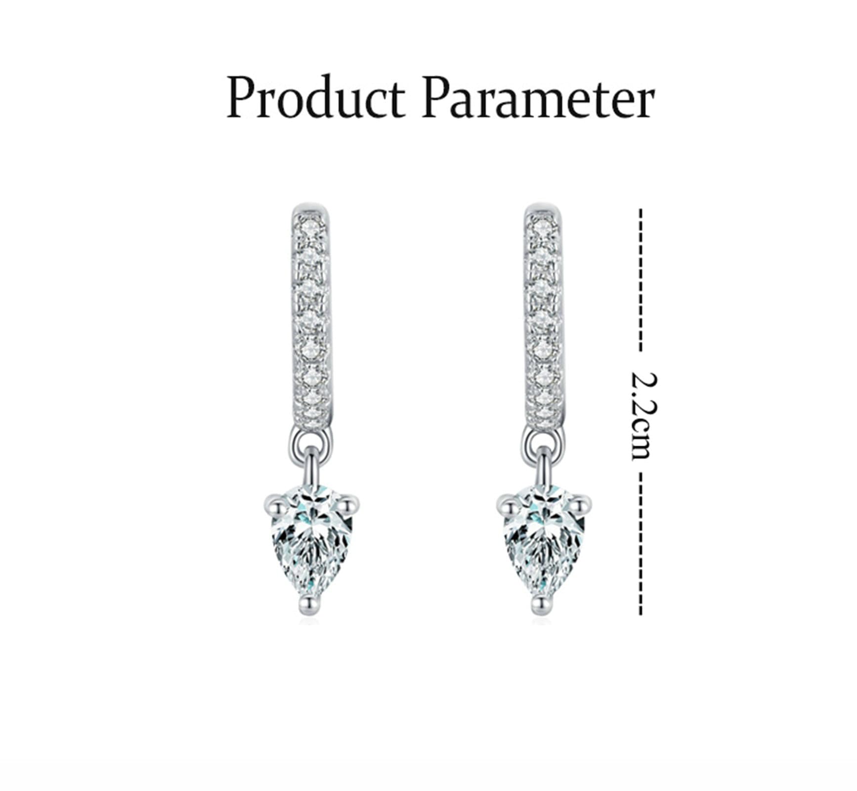 Pendientes de aro redondos de moissanita de oro real de 9/14/18 quilates, para mujer