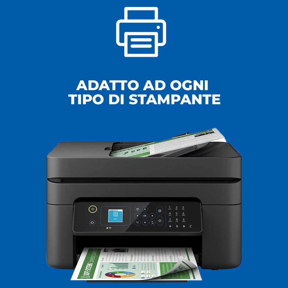 Risme Carta A5 500 Fogli 80 gr/mq Extrabianco per Stampa Laser e Inkjet 3000 Fogli