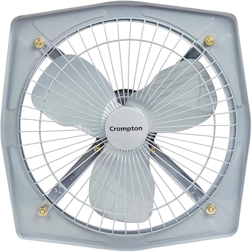 Crompton Drift Air Plus Metal 38 Watts Exhaust Fan (Silver, 8-inch, Pack of 1)