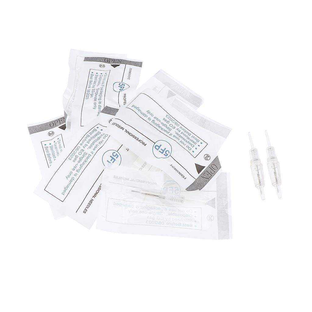 Permanent Makeup Kit Eyebrow Pen Tattoo Machine 10Pcs Needles Tips Set 3Pins|Professional Complete Tattoo Kit & Supplies, Tattoo Ink Set with Accessories, Body Art Stencil Pack For All|-image-26