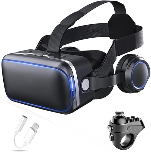NWGP Auriculares de realidad virtual VR gafas con controlador VR auriculares para películas 3D videojuegos para iPhone 13 Pro Max13 Pro131211, para
