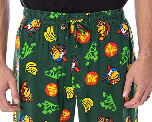 Nintendo Adult Donkey Kong and Diddy Kong Tropical Soft Cotton Pajama Pants3
