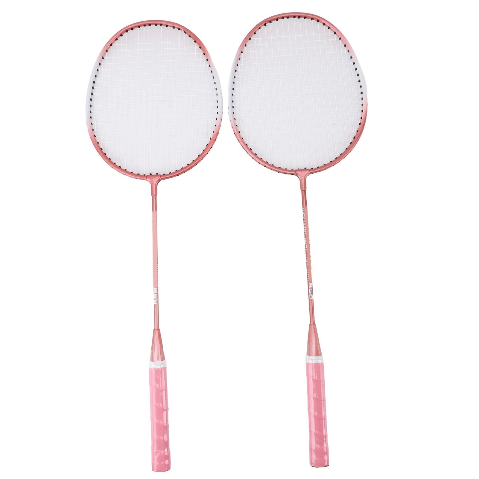 Badmintonschläger, Leichtes Schlägerset aus Eisenlegierung mit Stoßdämpfung, Vergrößerter Schlagfläche, Komfortabler Griff für Anfänger, Erwachsene, Outdoor-Training, Hinterhofspiel