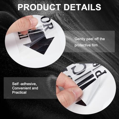 GORGECRAFT 4 Stück 20 x 6cm Automatische Türaufkleber Schwarz Weiß PET Selbstklebend Wasserdicht Entfernbar „Bitte Nicht Ziehen“ Warnschild Aufkleber Für Autotüren Fahrzeugfenster Auto Büro