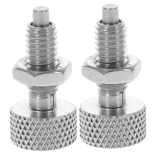 POPETPOP 2Pcs Stainless Steel Index Plunger with Knurled Handle for Toolboxes Molds and Industrial Equipment Easy Install Lightweight Slip Design