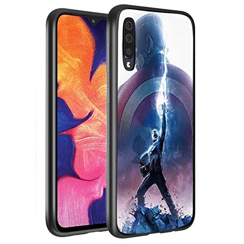 Galaxy A50 Case, Hard Cover with Soft Shock-Resistant Edges, Non-Slip Shockproof Slim Case for Samsung Galaxy A50 / A50s / A30s Captain America #H