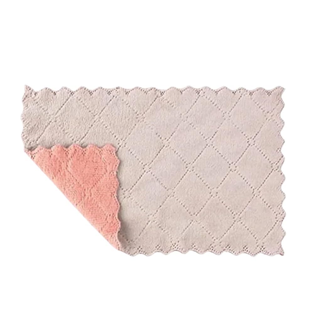 Jobaojiang Absorbent Microfiber Kitchen Dish Cloth Tableware Household Cleaning Towel Kitchen Tools Gadgets(Gray,5pcs)