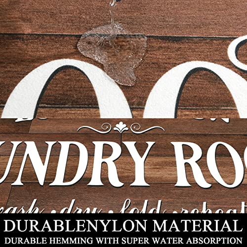 Ileading Laundry Room Rug 2'X6' Farmhouse Machine Washable Washroom Mat Non Slip Mudroom Mat Brown Entryway Carpet For Kitchen Floor Hallway Petmat #TOP4
