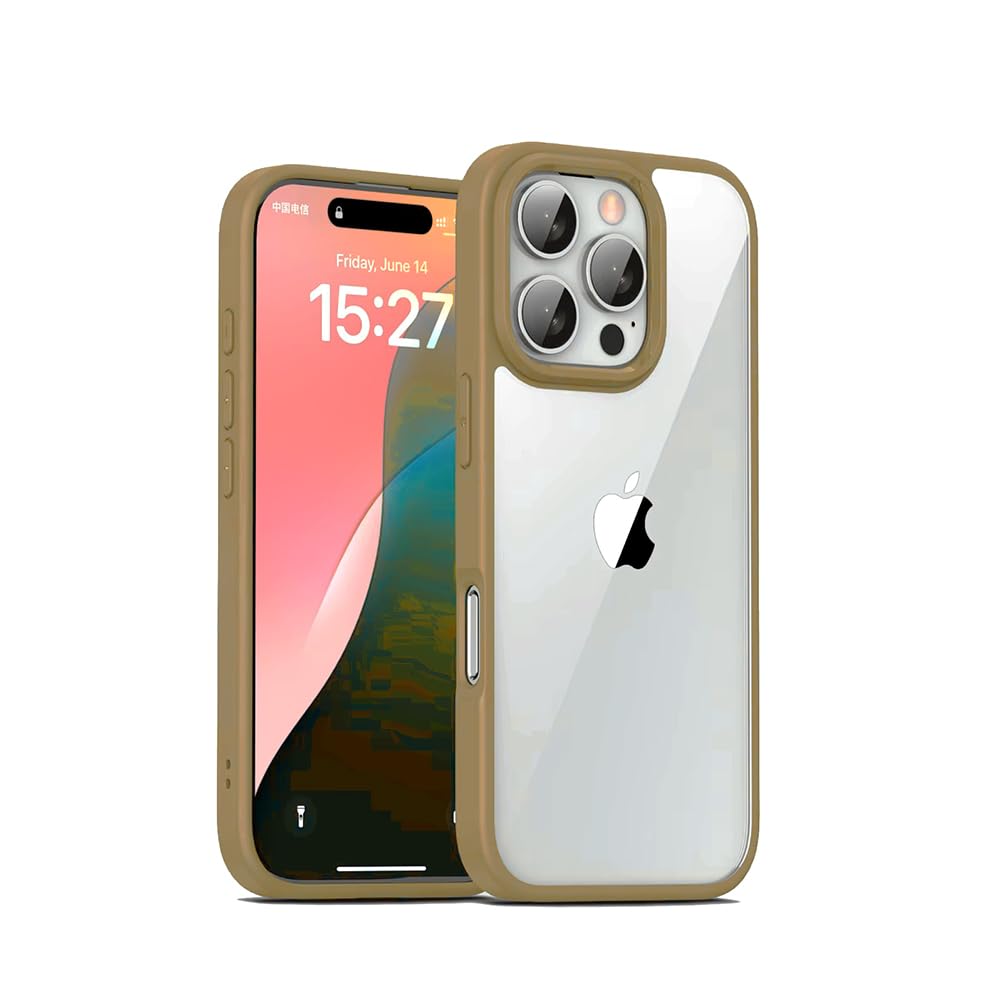 Ultra Crystal Clear Matte Bumper Phone Back Case for Apple iPhone 16 Pro - Desert Titanium (B0DJ17BBKT) Amazon Price History, Amazon Price Tracker