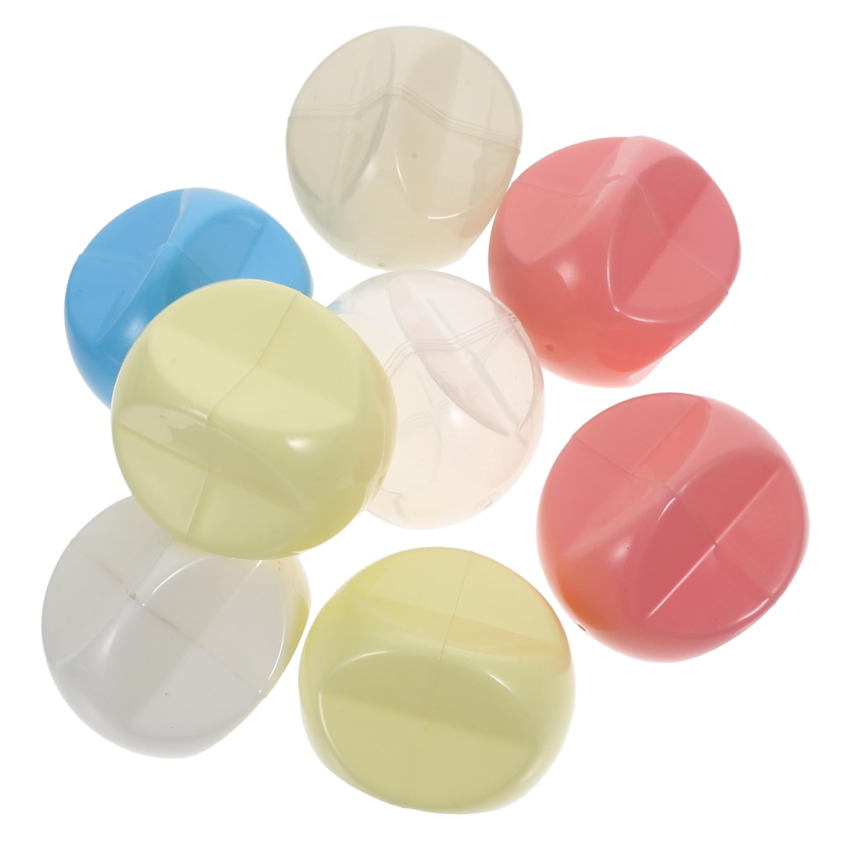 Vaguelly 16 Pcs Transparent Box Gumball Machine Refills Bulk Toys Round Capsules Prize Container Fillable Capsules Gumball Machine Container Vending Machine Capsules Storage Plastic