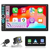 Radio Coche 2 DIN Compatible con Carplay,7 Pulgadas Radio Coche Bluetooth Pantanlla Táctil soporta Manos Libres/FM/Mirror Link/USB/AUX,Autoradio con Cámara Trasera,GPS Navigation (Wireless CARPLAY) Radio Coche 2 DIN Compatible con Carplay,7 Pulgadas Radio Coche Bluetooth Pantanlla Táctil soporta Manos Libres/FM/Mirror Link/USB/AUX,Autoradio con Cámara Trasera,GPS Navigation (Wireless CARPLAY)