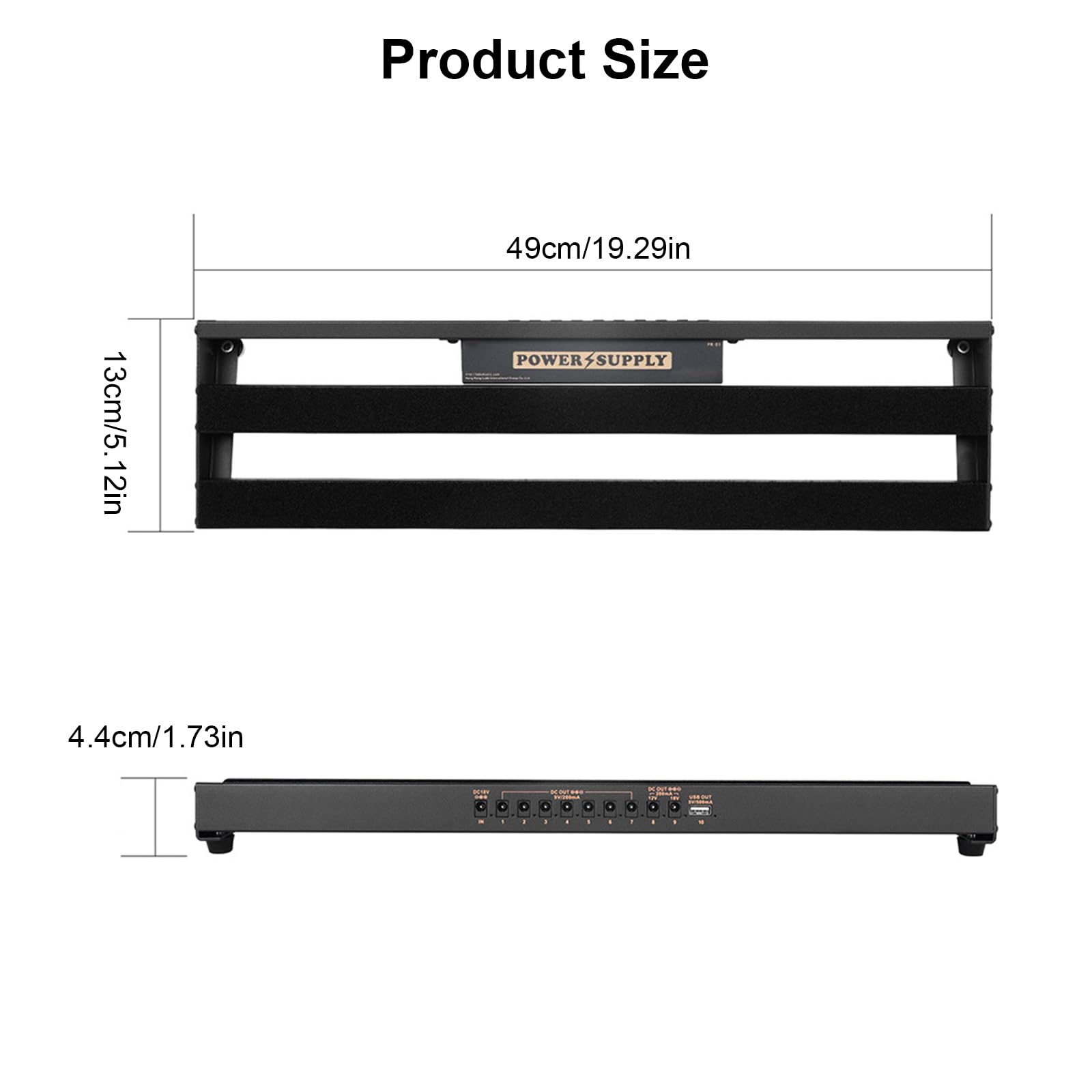Schwarzes Gitarren Effektpedal Aus Aluminiumlegierung Mit Tasche Pedalkabel Pedalboard Set Mit Integriertem Netzteil Effektpedal