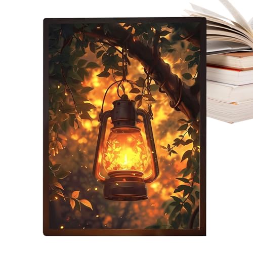 Pintura iluminada Bexdug con arte de pared de 3 colores y regulación de niveles