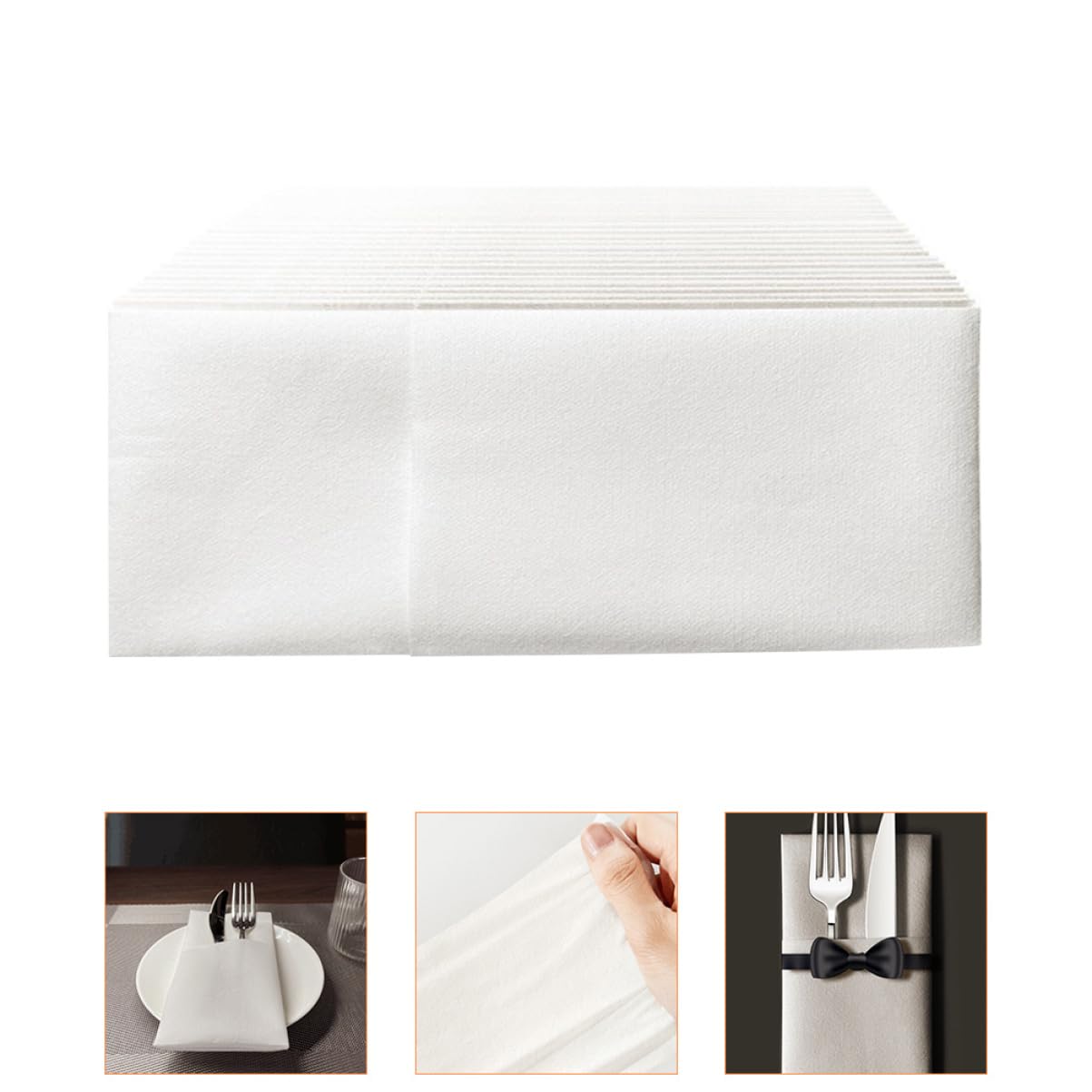 PLAFOPE 50 Unidades Servilletas de Papel para Fiestas Servilletas de Mesa Desechables Gruesas y Suaves para Banquetes Bodas Cenas Diarias