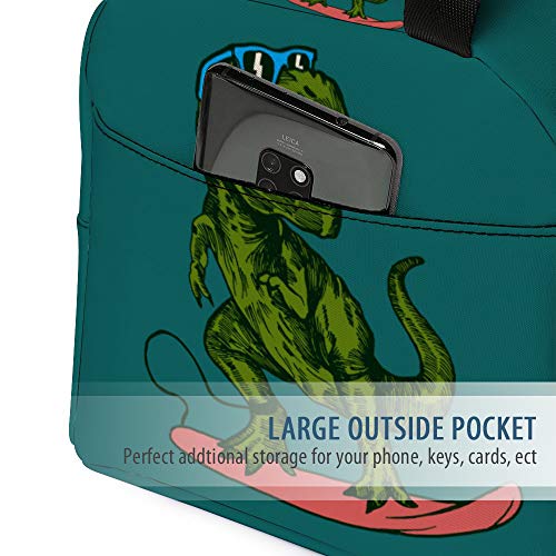 Ycgre Dinosaur Lunch Bag, Reusable Cute Lunch Box Insulated Kids Cooler Tote Bag Multi-Functional School Lunch Container For Teen Boys Girls (Dark Cyan) #TOP3