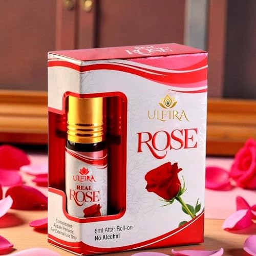 Image of Real Rose Attar Original Pure Super Long-Lasting Alcohol Free 6ml