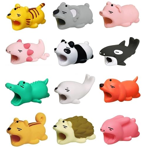 Phone Charger Cable Protector Animals - 12 Usb Charger Cord Protector For Iphone, Ipad, Android, Samsung, Animal Bite Charging Cable Savers #TOP2