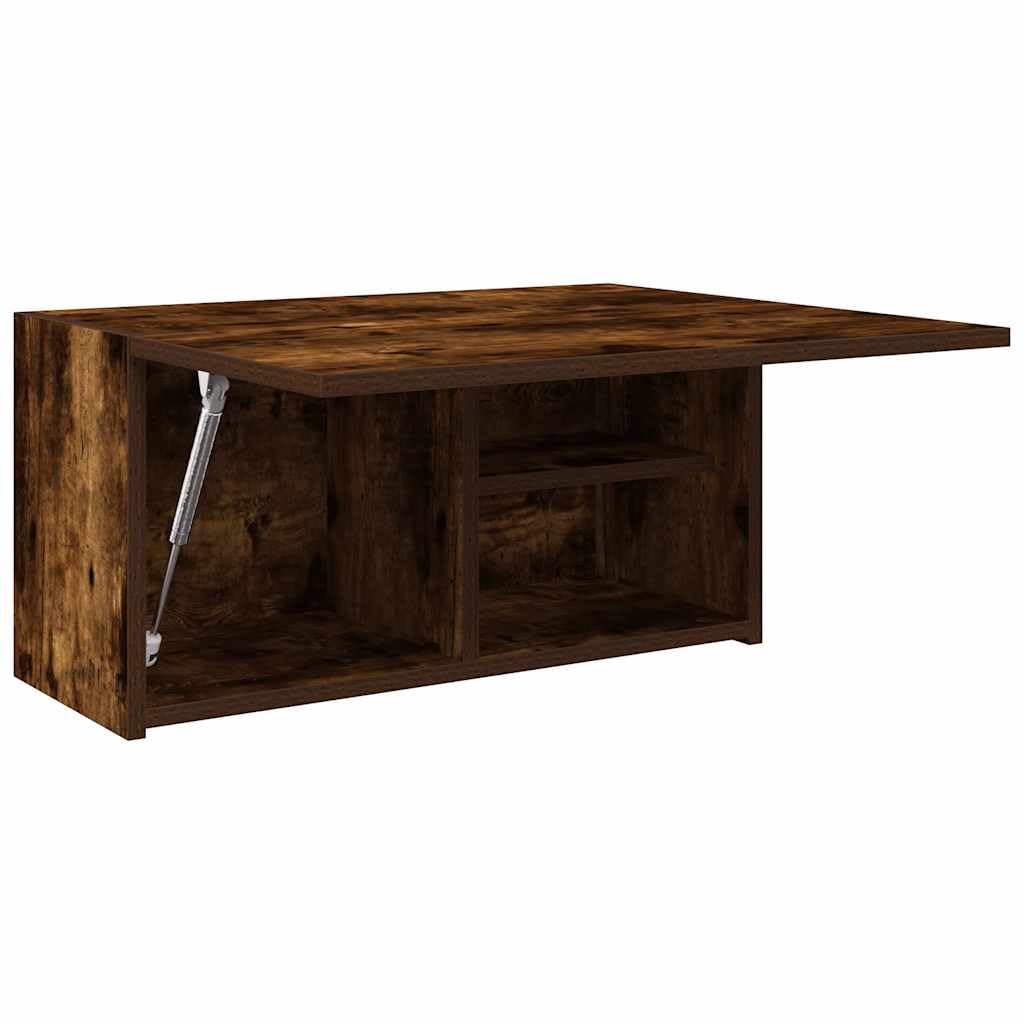 Floating Wall Cabinet, Modern Wood-Grain Wall-Mounted Storage Unit, Hanging Shelf Cabinet for Bathroom, Kitchen and Living Room (60 x 25 x 30 cm)