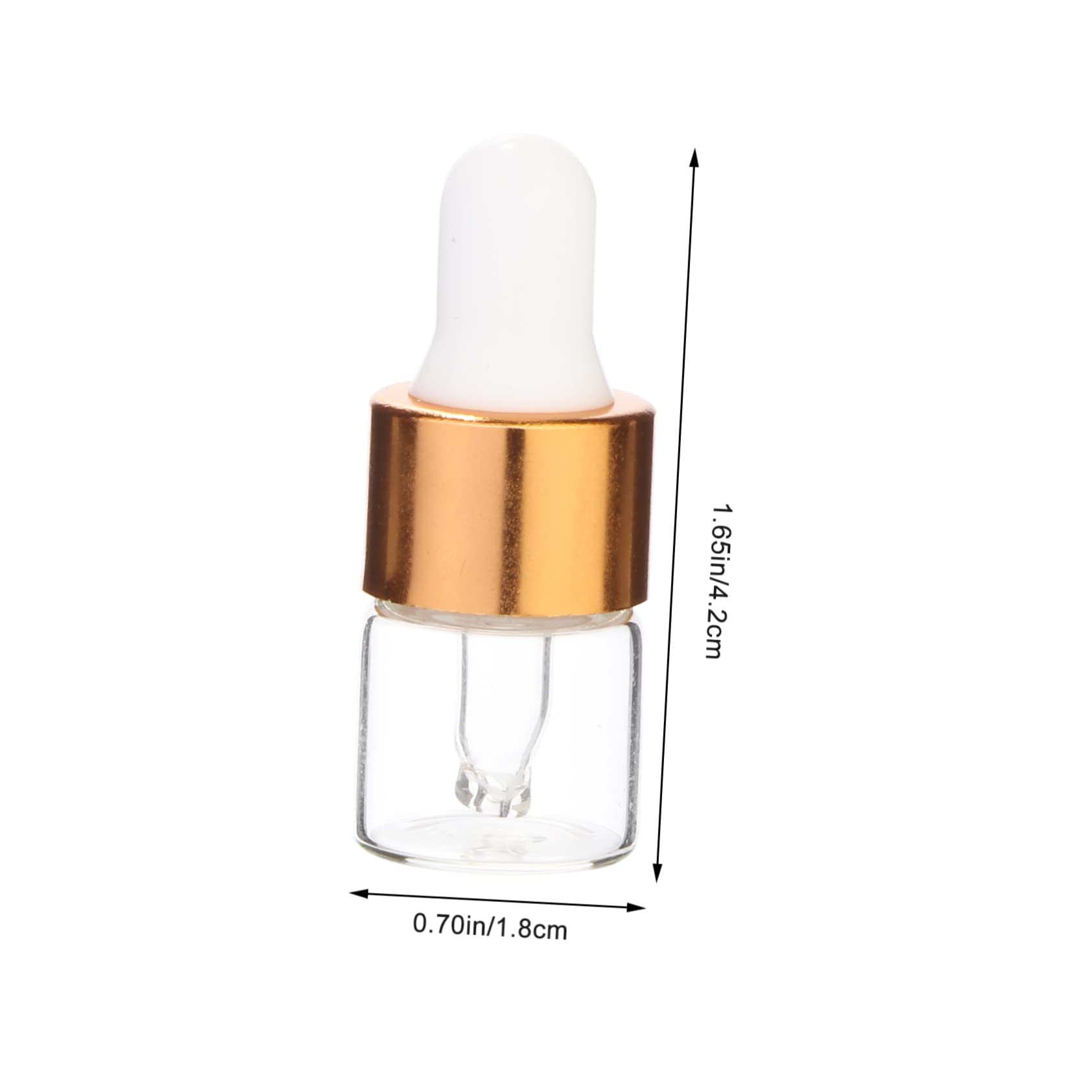 Gatuida Flacone Contagocce per Oli Essenziali 1ml in Vetro 100 Pezzi | Dosaggio Preciso, Ricaricabile e Portatile, per Liquidi e Profumo, per Viaggio D'affari e Famiglia