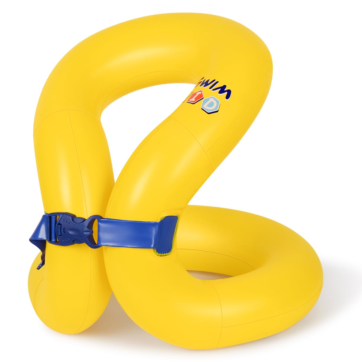 Floaties Swim Vest for Child, Portable Inflatable Pool Floats Swimming Ring with Adjustable Safety Buckle, Safety Swim Arm Bands with Double Surround Air Bag, Durable Float Tube for Kids