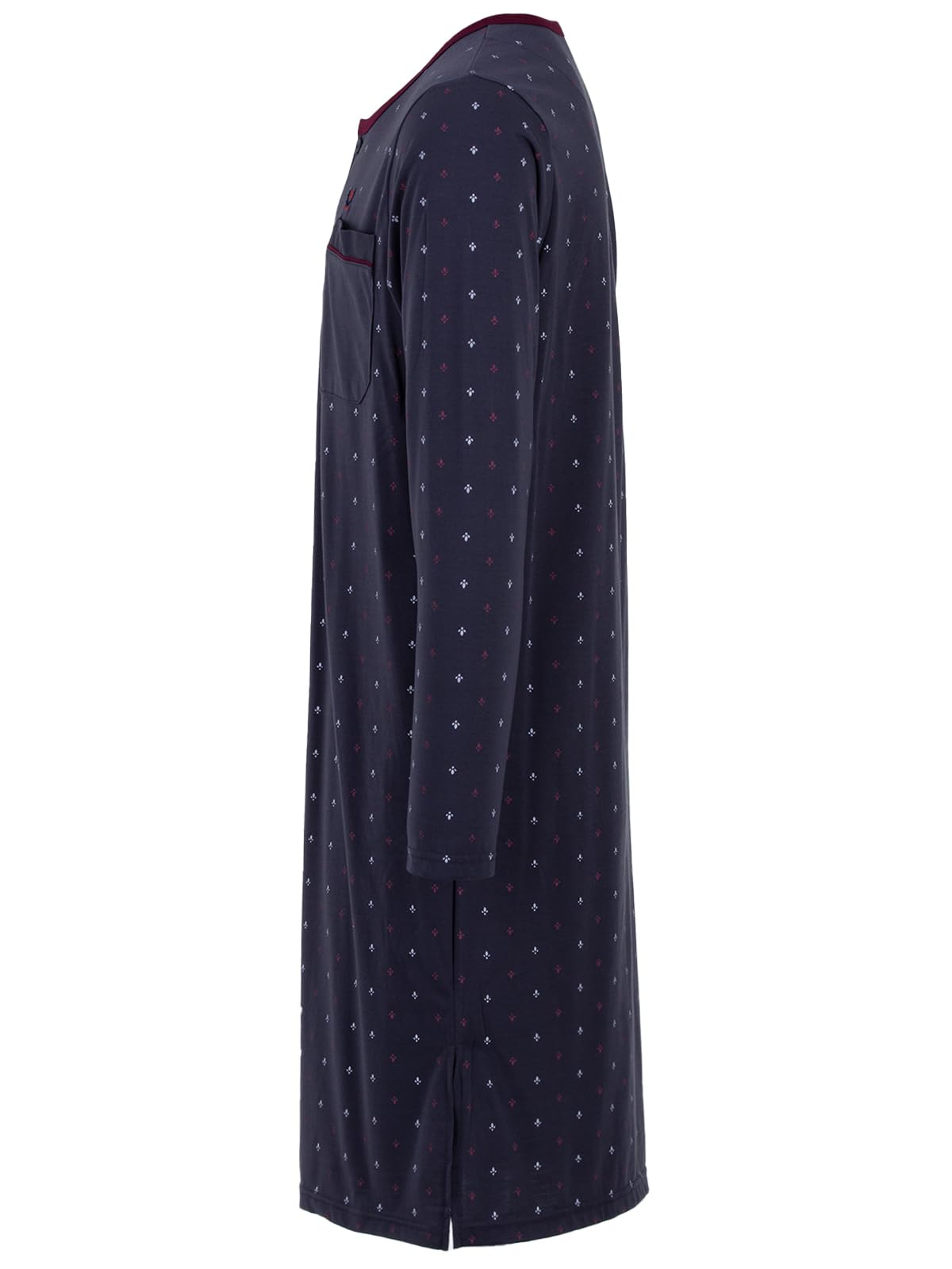 Chemise de nuit à manches longues pour homme - Taille M à 3XL