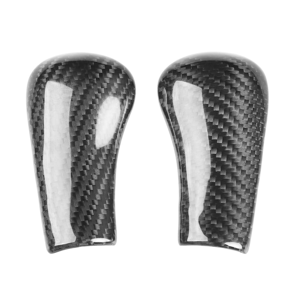 2 Stück Auto Carbon Fiber Konsole Schaltknauf Abdeckung Für GTR R32 R33 R34, schwarz