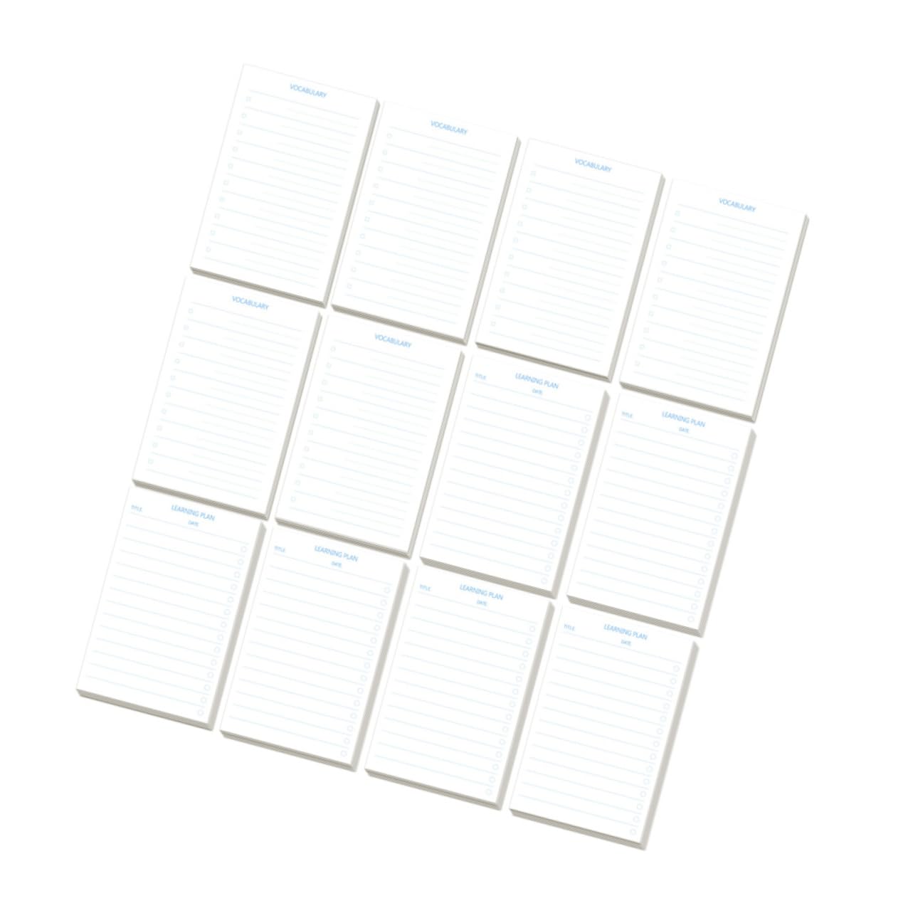 OSALADI 3 Pezzi blocco note del libro di parole minuscolo taccuino pianura taccuino tascabile pastiglie misurare comodi taccuini piccoli quaderni quaderno dello studente Memo Blocco Carta