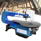 Sushangmao Sierra De Marquetería Eléctrica Pro-Grade De 16' | Velocidad Variable De 550 A 1650 RPM, Mesa De Aluminio 45°, Soplado Automático Polvo, Cambio Hoja Sin Herramientas StandardModel