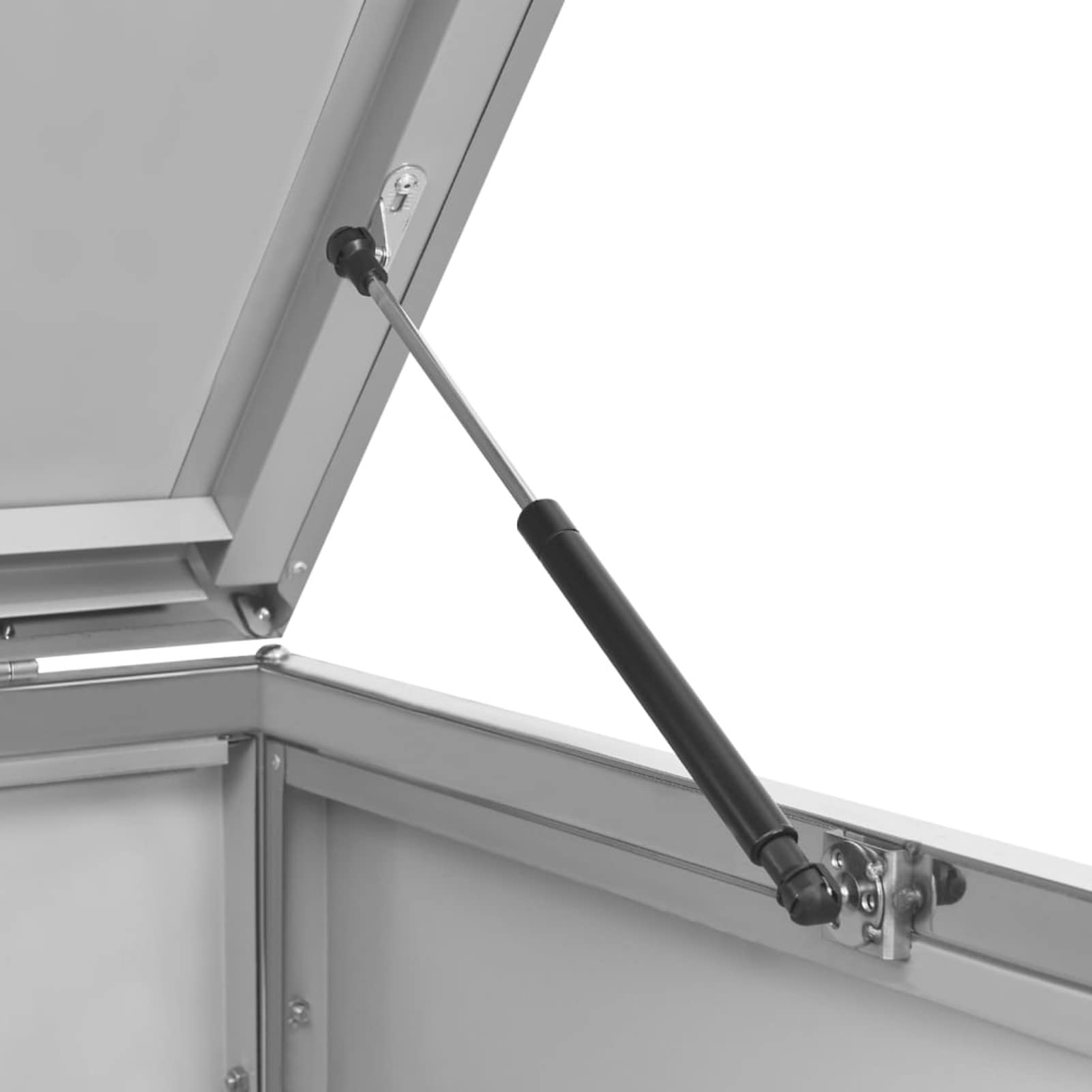 SECOLI mülltonnenbox 1 tonnen 1er mülltonnenbox mülltonnenbox 1er 242l mülltonnenbox Metall Abschließbar Edelstahl-Grau-1 Tonne-69x77,5x115 cm
