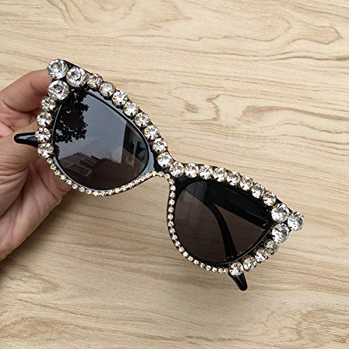 Vintage Retro Cat Eye Sunglasses Rhinestone Crystal Sparkle For Women4