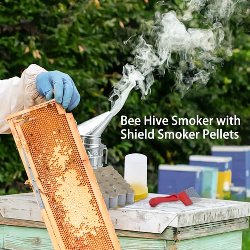 UIVONIGK 20Pcs Beekeeping Supplies,Bee Keeping Starter Kit,Bee Keeping Supplies,All Beekeeping Tools,Honey Bee Hive Tools Bee Smoker Kit for Honey Bees & Beekeepers - Image 6
