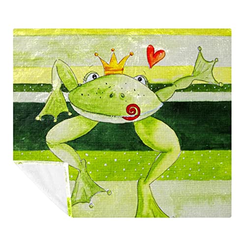 Couverture de voyage motif grenouille pour lit et camping