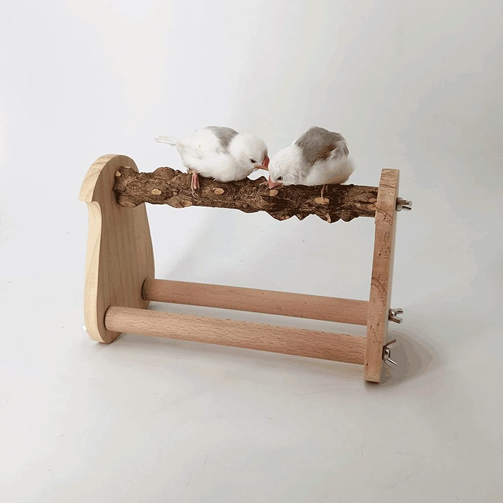 Casa degli uccelli Interessante supporto per uccelli, gabbia per uccelli in legno, supporto da viaggio portatile universale per piccoli Cockatiels Conures Finch Spazioso