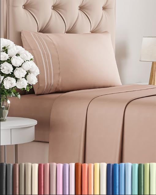 Twin Size 3 Piece Sheet Set - Comfy Breathable & Cooling Bed Sheets Set - Hotel Luxury Bedding for Women, Men, Kids, Teens, Boys & Girls - Deep