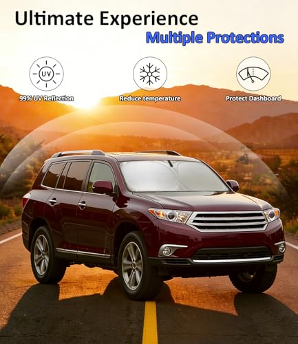 Image of Windshield Sun Shade for 2008-2013 Toyota Highlander Accessories